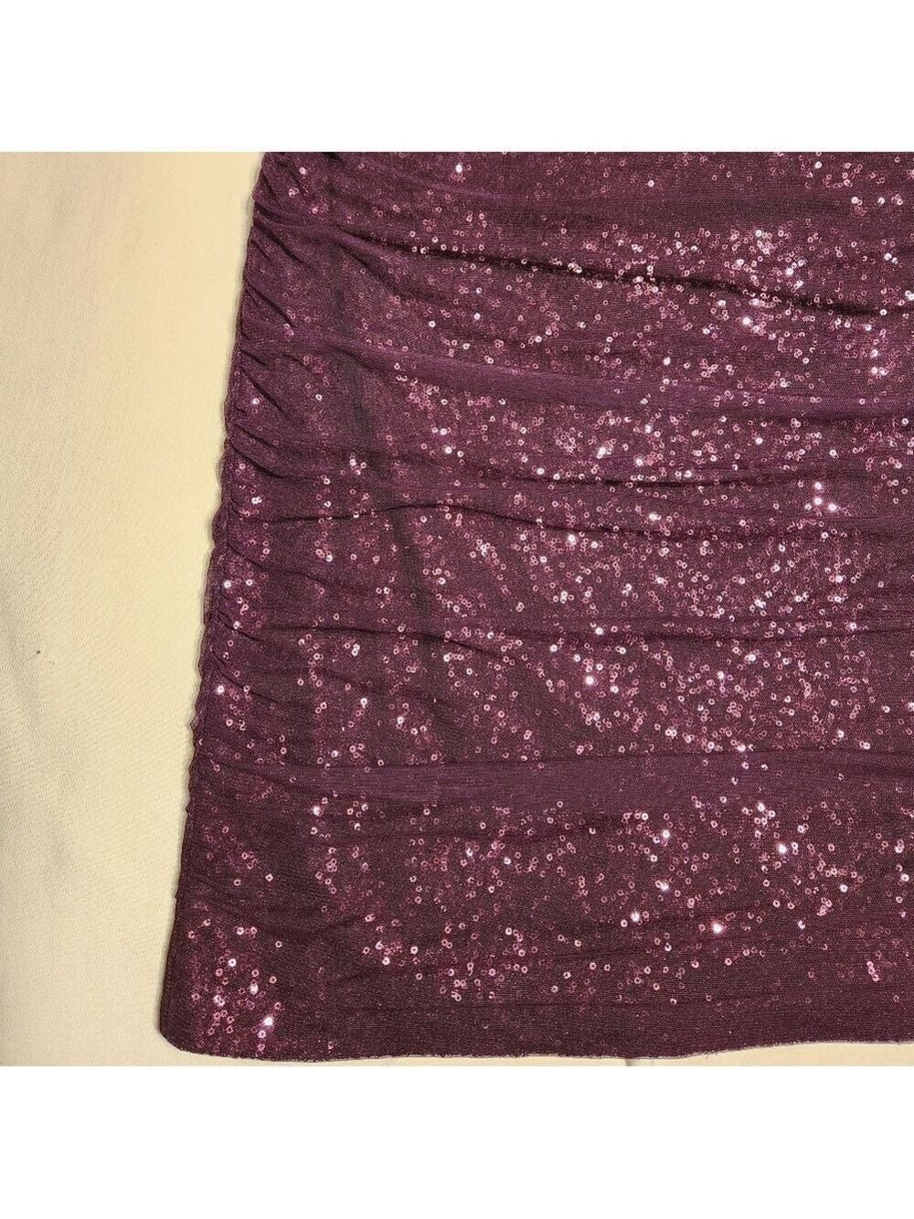 Lauren Ralph Lauren Dress Off Shoulder Plum Size 10 - Picture 11 of 12